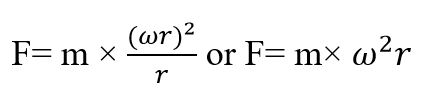 Fórmula de fuerza centrífuga