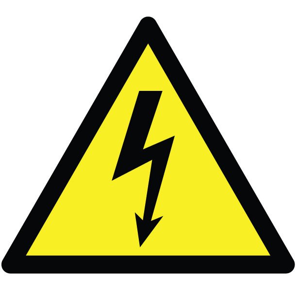 Señal de advertencia de peligro eléctrico