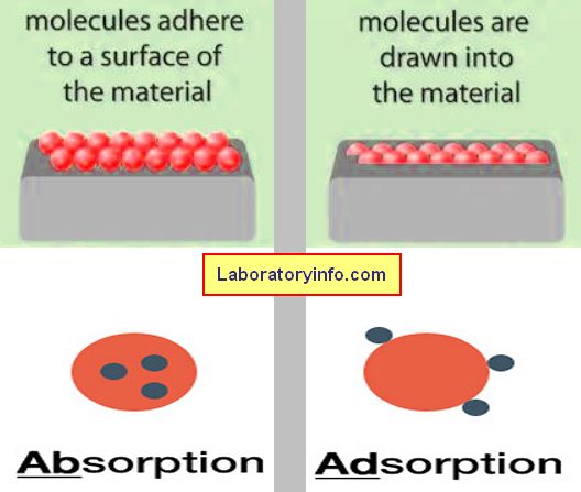 Diferencia entre absorción y adsorción